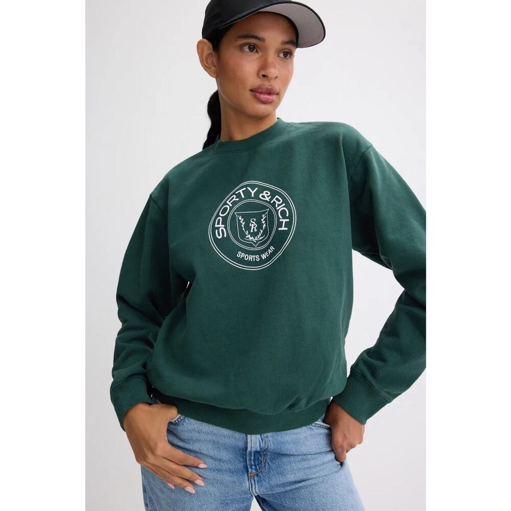 Sporty & Rich Connecticut Crest Crewneck